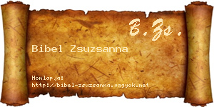 Bibel Zsuzsanna névjegykártya